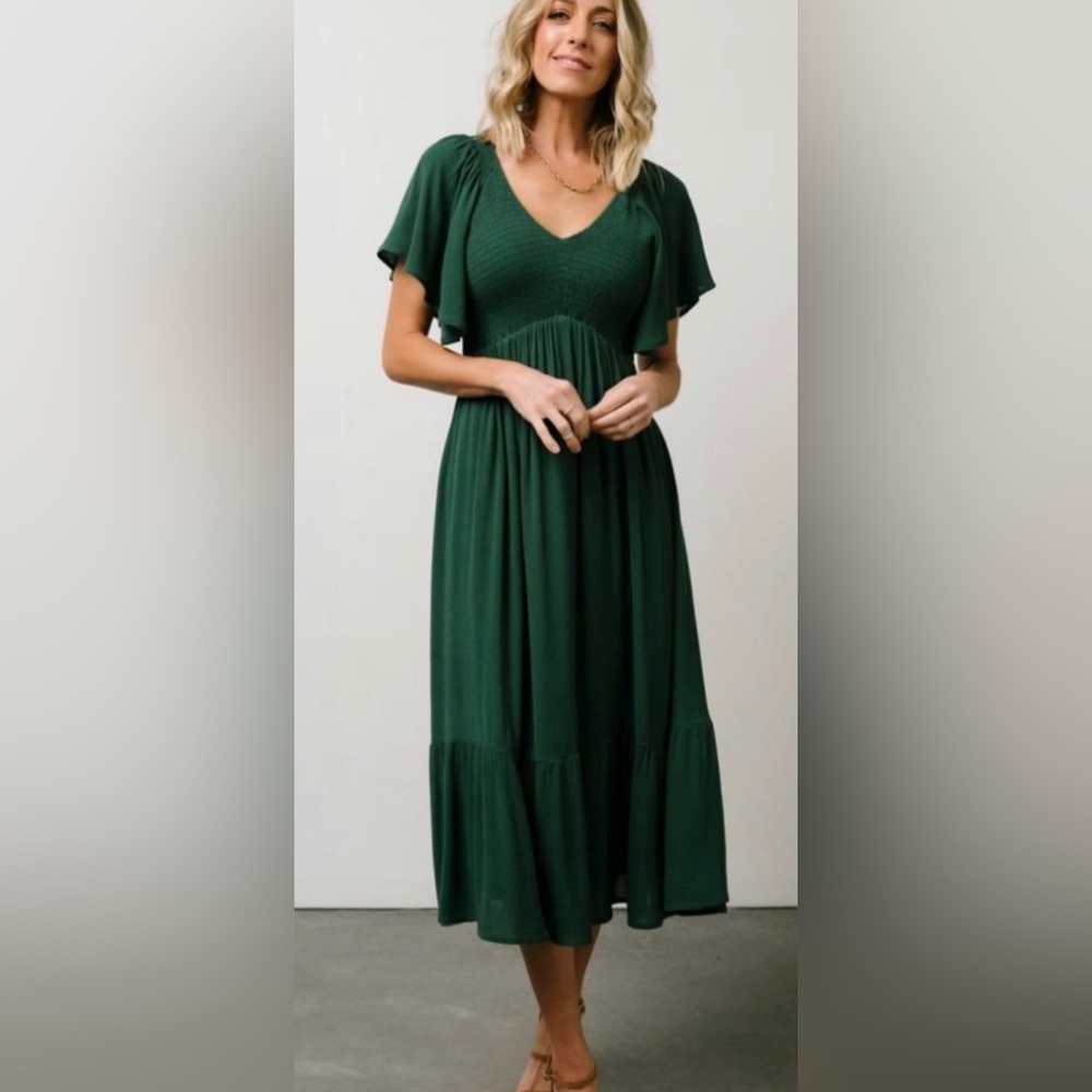 Felicity Smocked Dress | Evergreen - XL